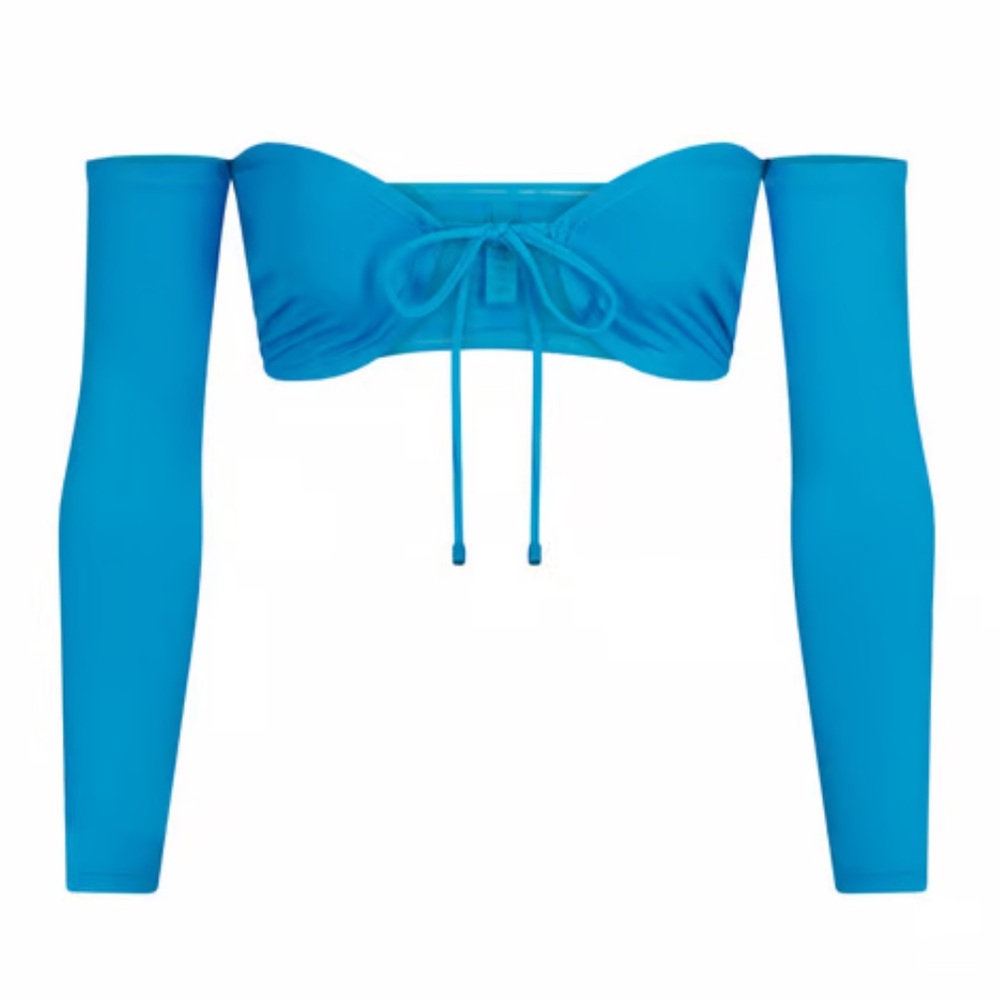 Skims long sleeve bikini top M